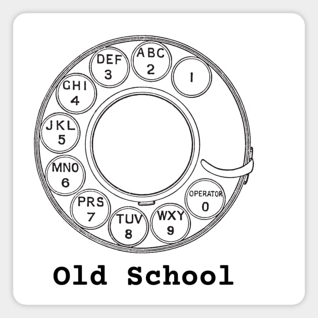 Rotary Dial Retro Magnet by spiffy_design